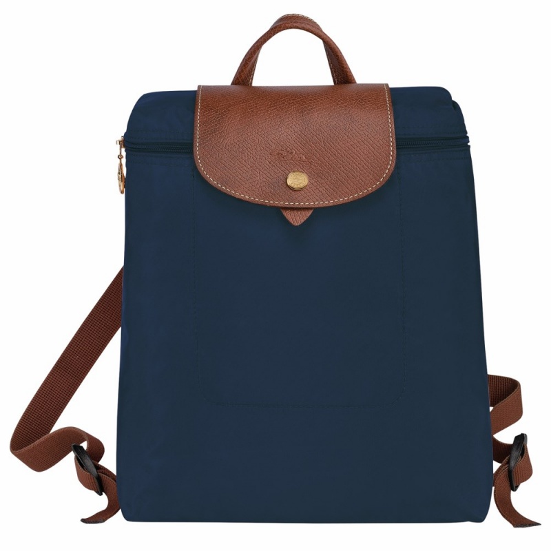 Navy Longchamp Le Pliage Original M Men's Backpack